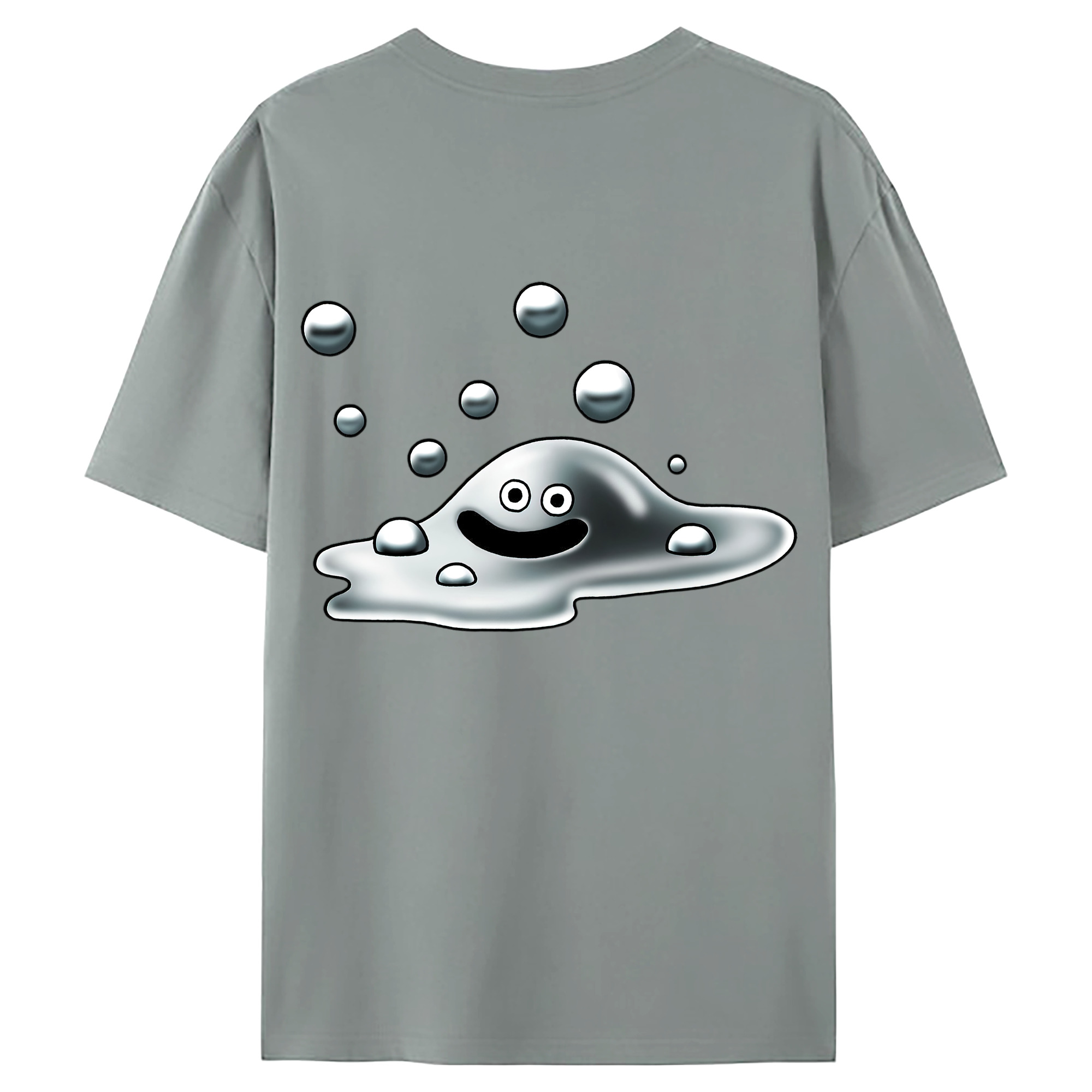 （画像用） ドラゴンクエスト Doragon Kuesuto Dragon Quest 綿100％ メンズ半袖Tシャツ（バックプリント） 通気性